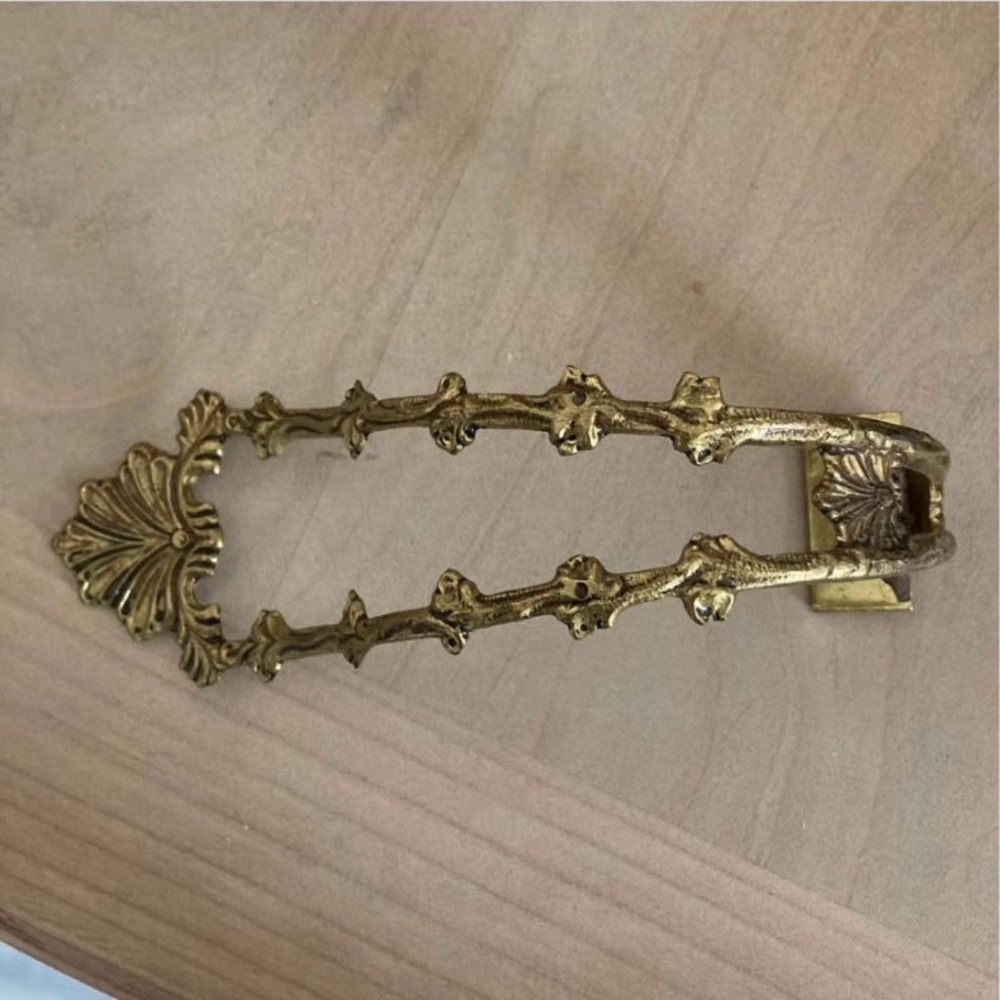Brass curtain tie back